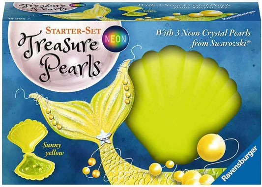 Ravensburger Treasure Pearls Neon Sunny Yellow - Magisches Perlen-Abenteuer mit Swarovski Kristallen