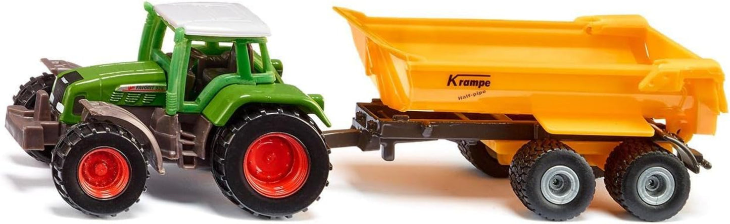 SIKU Fendt 926 Vario Traktor mit Krampe Muldenkipper - Authentisches Landwirtschafts-Spielzeug
