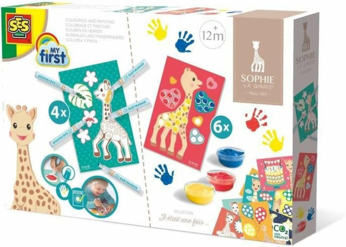SES Sophie la girafe Fingermalerei & Ausmalen ab 1 J.