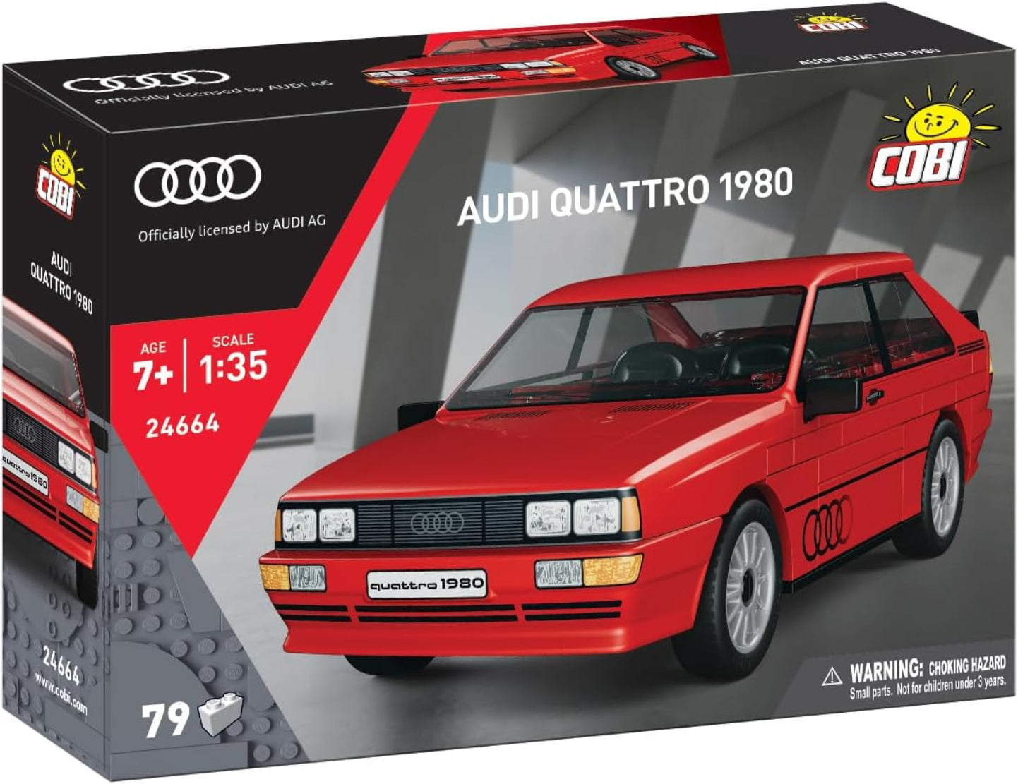 COBI Audi Quattro (1980) Rot Bauset 79 Teile 1:35