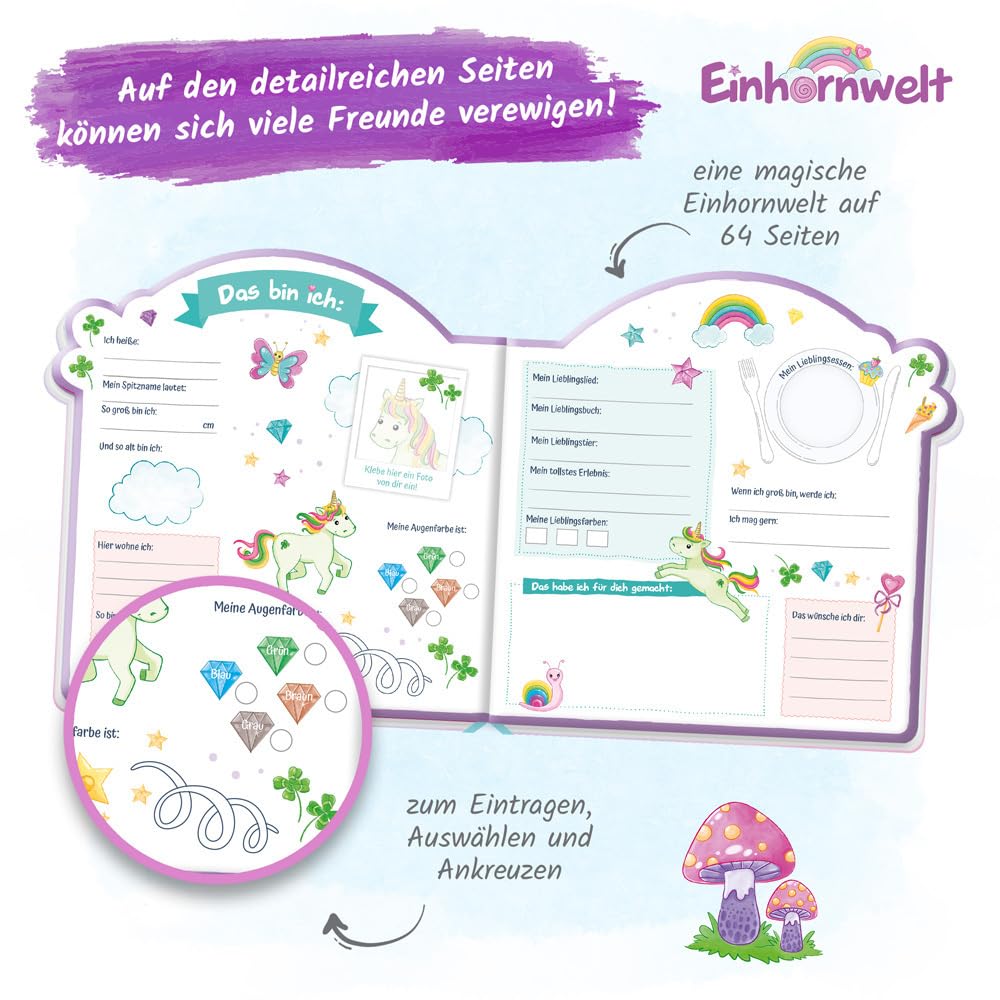 Trötsch Freundebuch Kindergarten Einhornwelt Eintragealbum