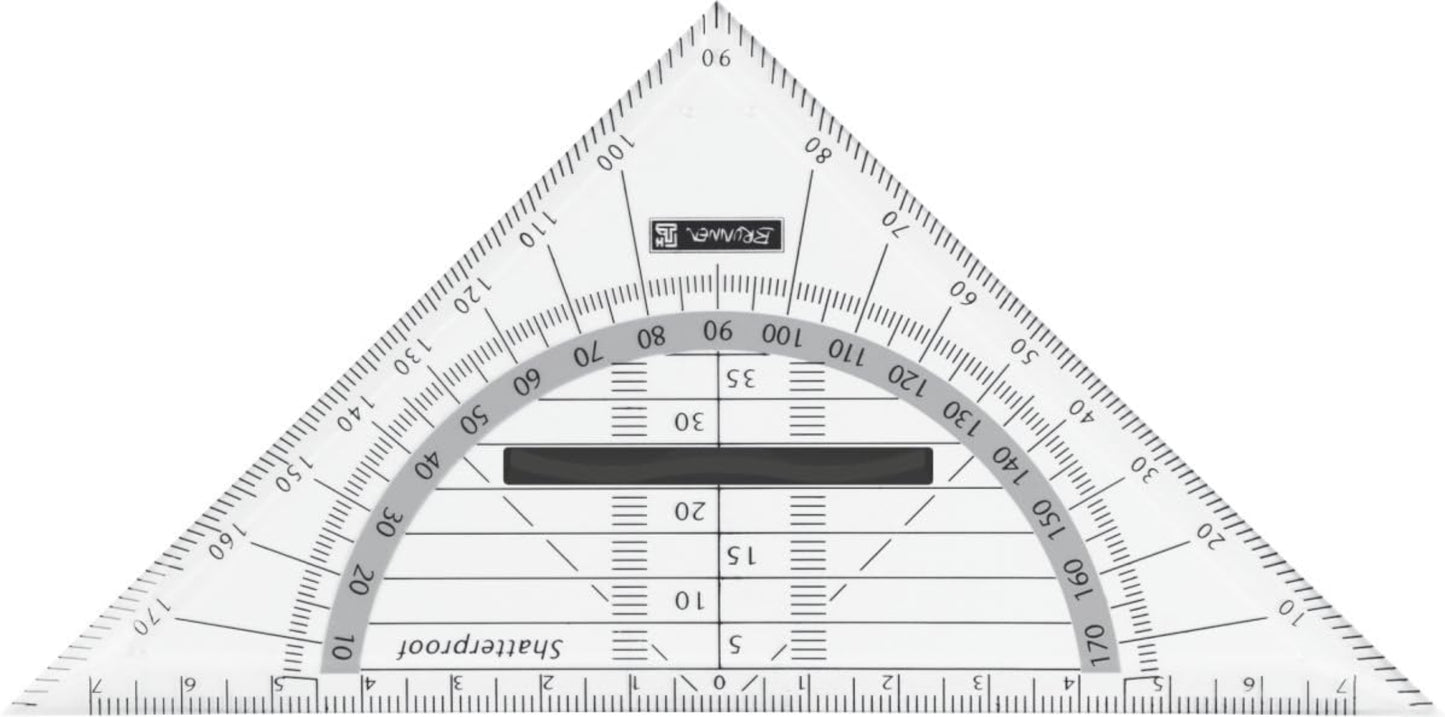 BRUNNEN Geometrie-Dreieck 16 cm, ergon. Griff, schwarz/onyx