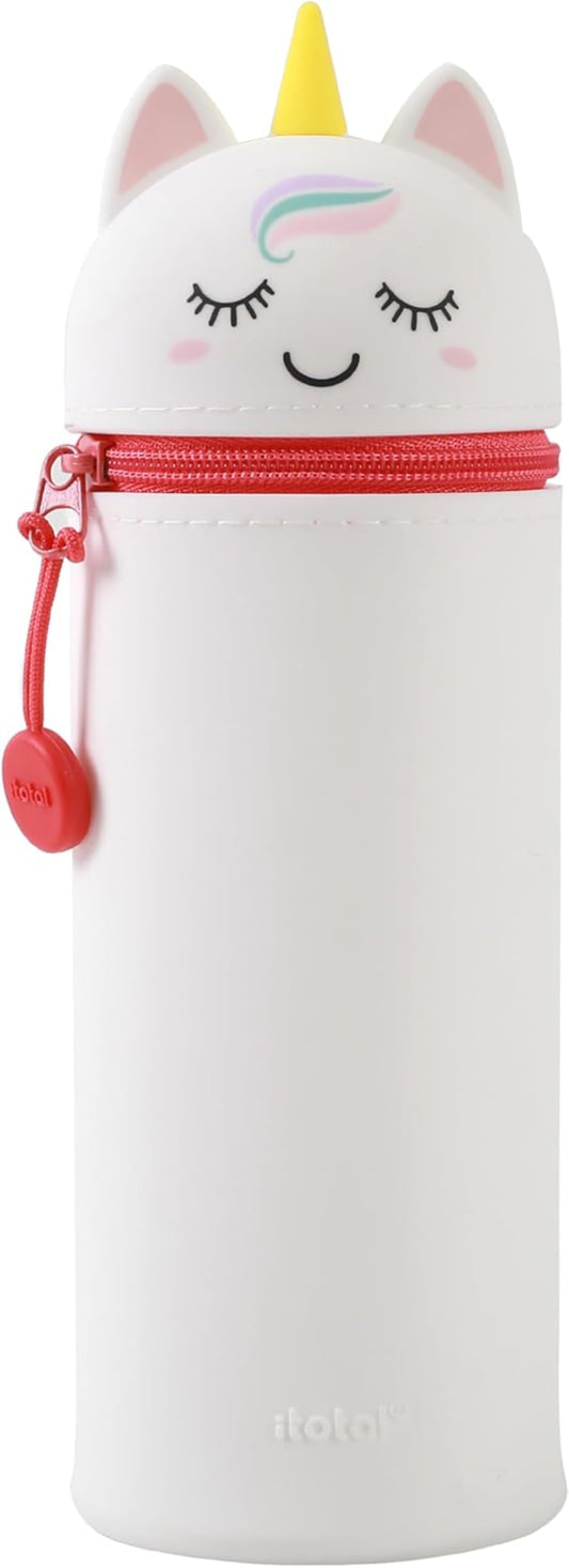 I-TOTAL Silikon Federmäppchen Einhorn – ausziehbar, 6x21cm