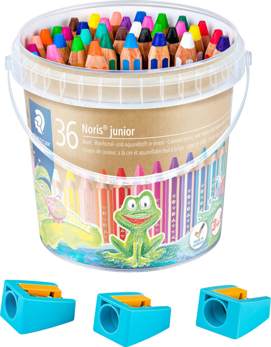 STAEDTLER Noris junior 140 Classpack 36 Stifte + 3 Spitzer