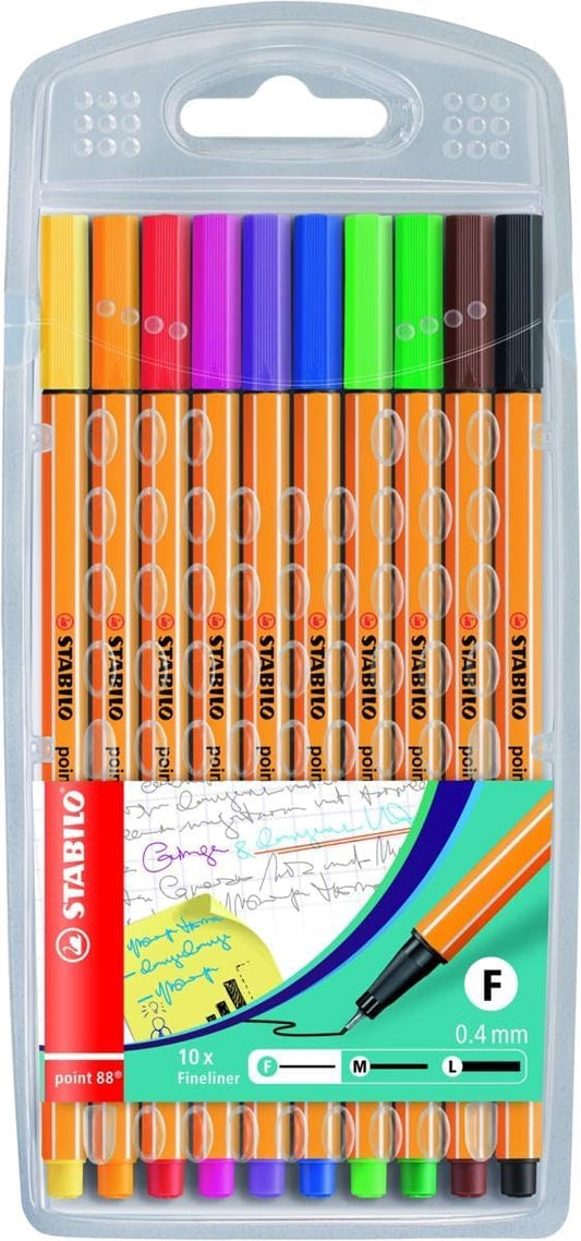 STABILO point 88 Fineliner 10er Etui – 0,4 mm Karton