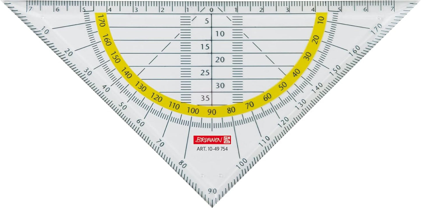 BRUNNEN Geometrie-Dreieck 16 cm, glasklar, Kunststoff