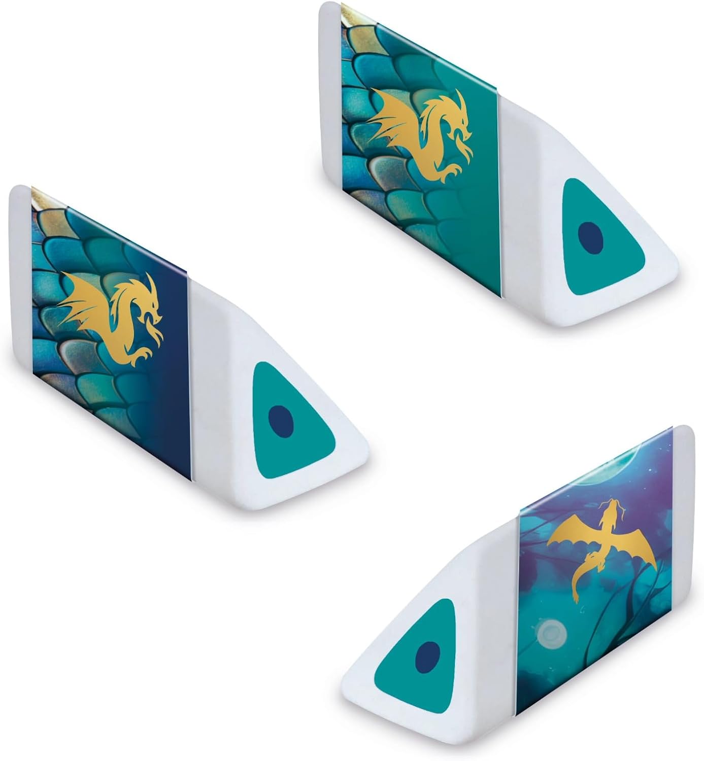 Maped DRAGON Pyramiden-Radierer 3er Set grün/blau/gold