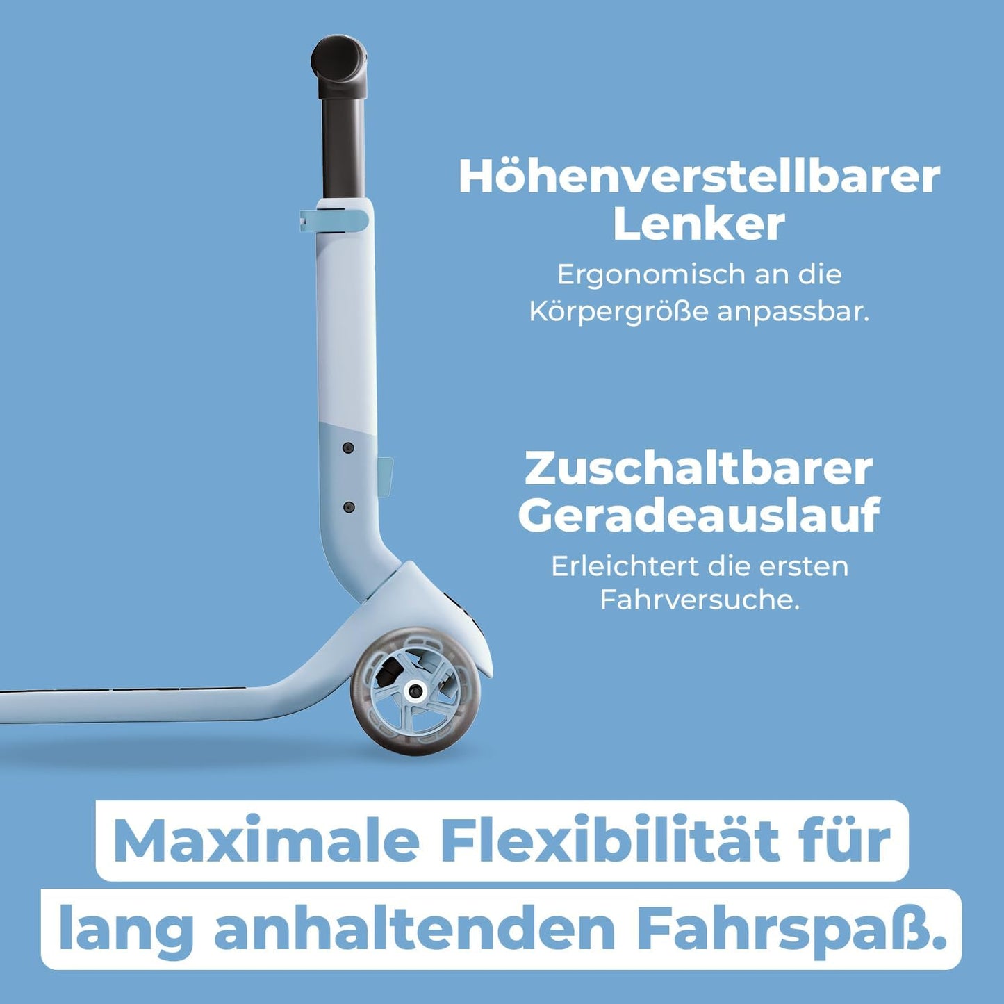 PUKY Roller PUSH arctic blue – 3 Räder ab 2 Jahre