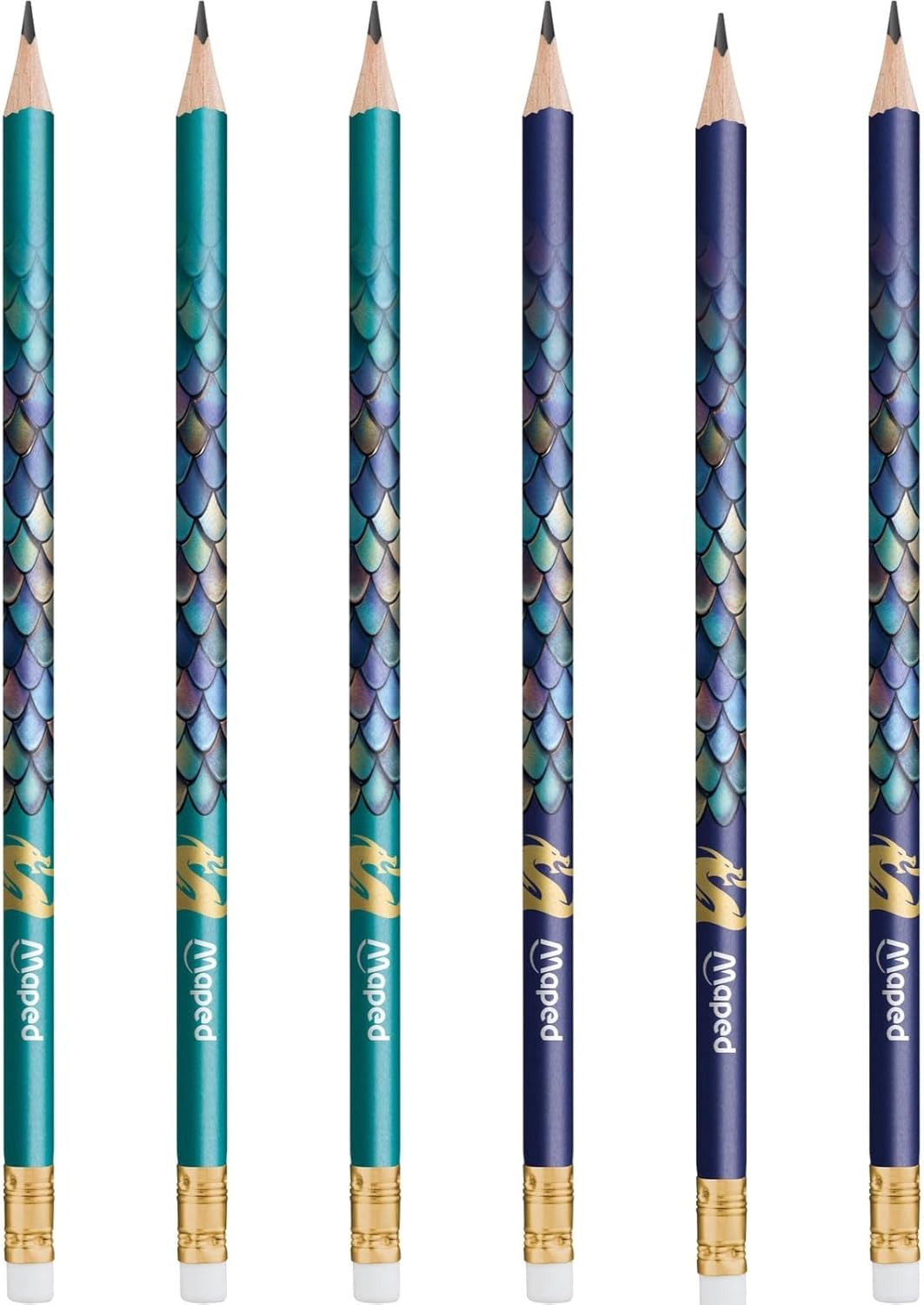 Maped DRAGON Bleistift HB 6er Set mit Radierkopf
