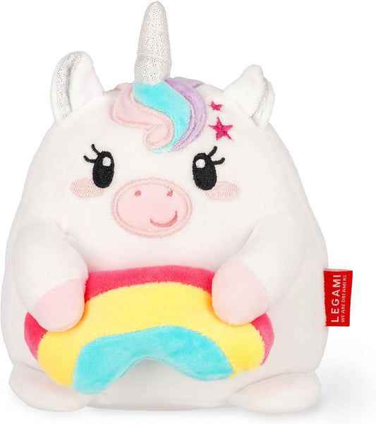 Legami Super Soft! Mini Plüschtier Unicorn mit ID-Karte