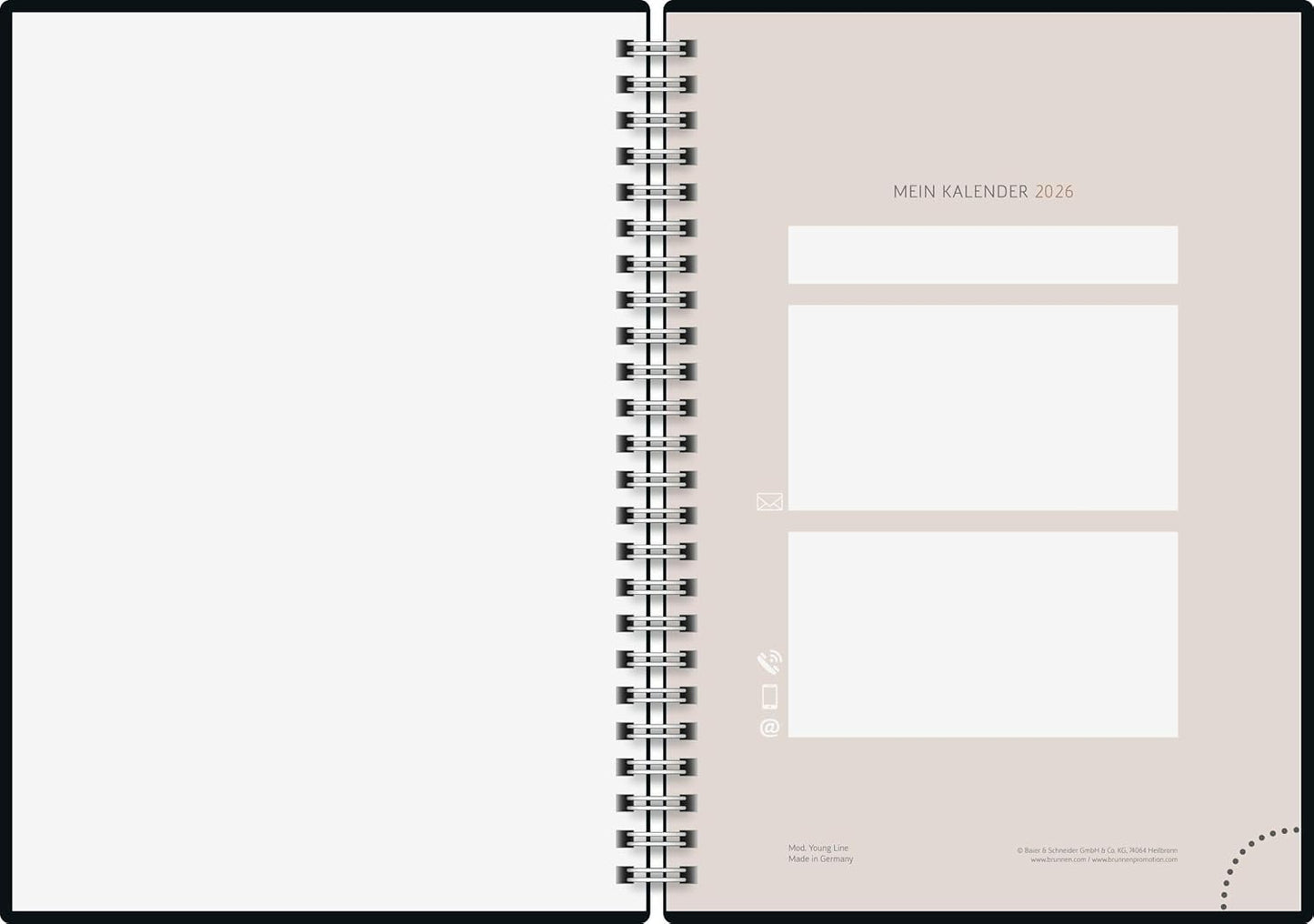 rido/idé Buchkalender Young Line 2026 'Love' - A5 Tageskalender