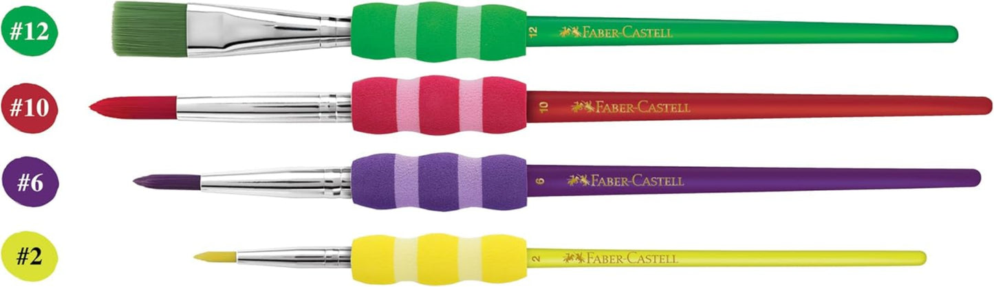 Faber-Castell Aquarellpinsel Soft-Touch 4er-Set Stärke 2 6 10 12
