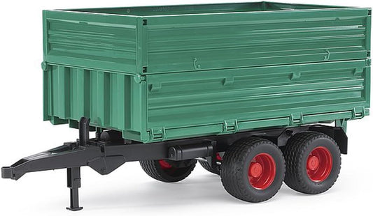 BRUDER 02010 Tandemachs-Anhänger 1:16 mit Bordwand