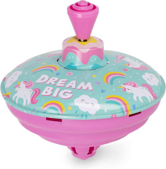 LEGAMI Spin Me Round Metallkreisel Einhorn, 13 cm