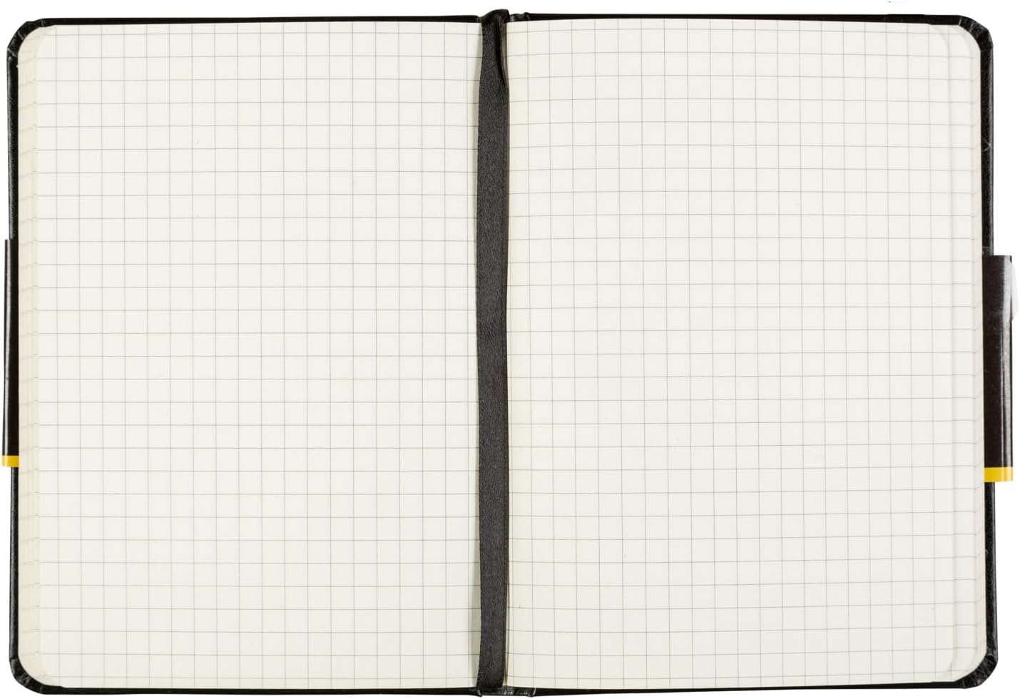 Idena Notizbuch DIN A6 kariert Hardcover schwarz 192 S.