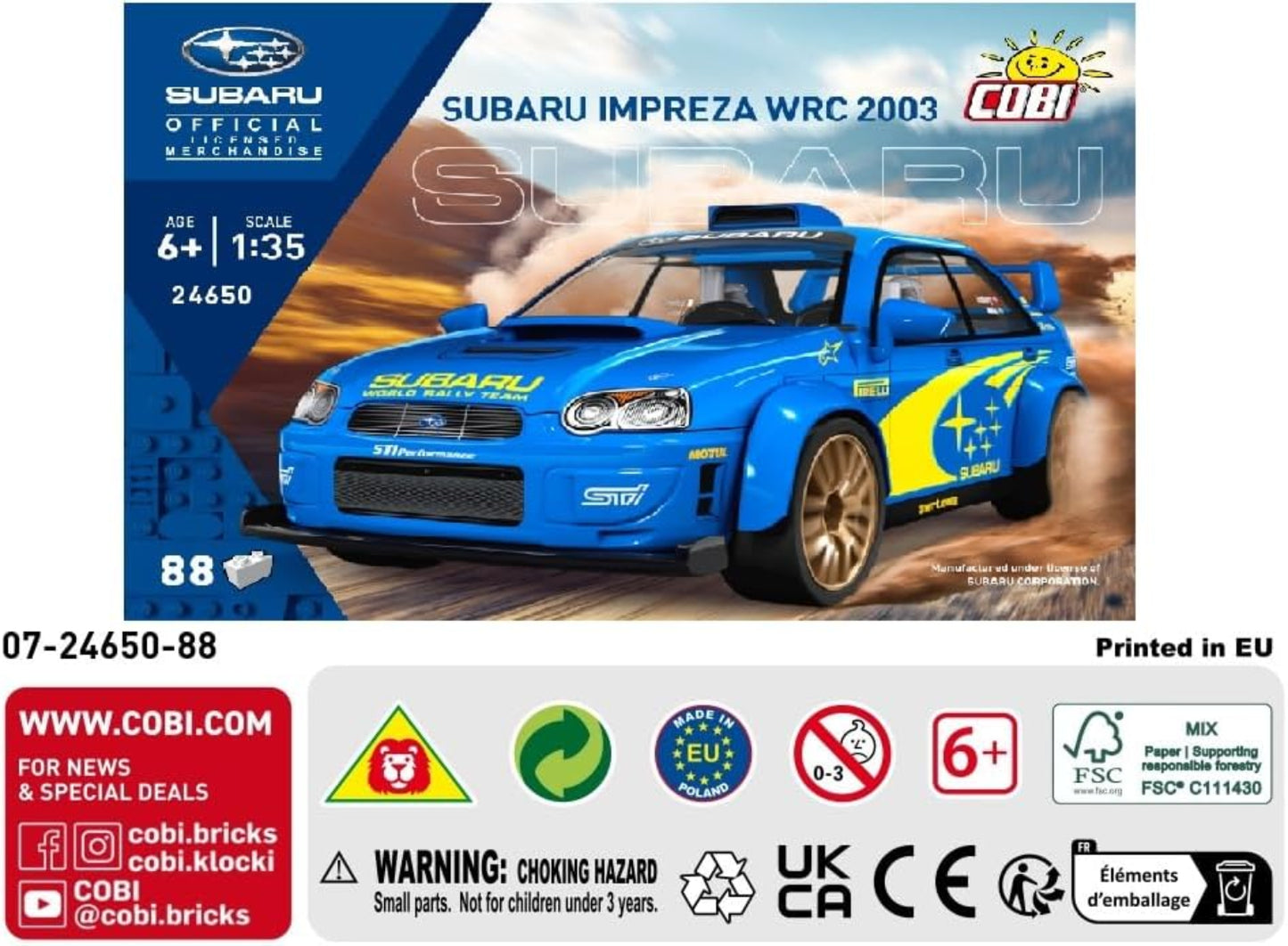 COBI Subaru Impreza WRC 2003 Bauset 88 Teile 1:35