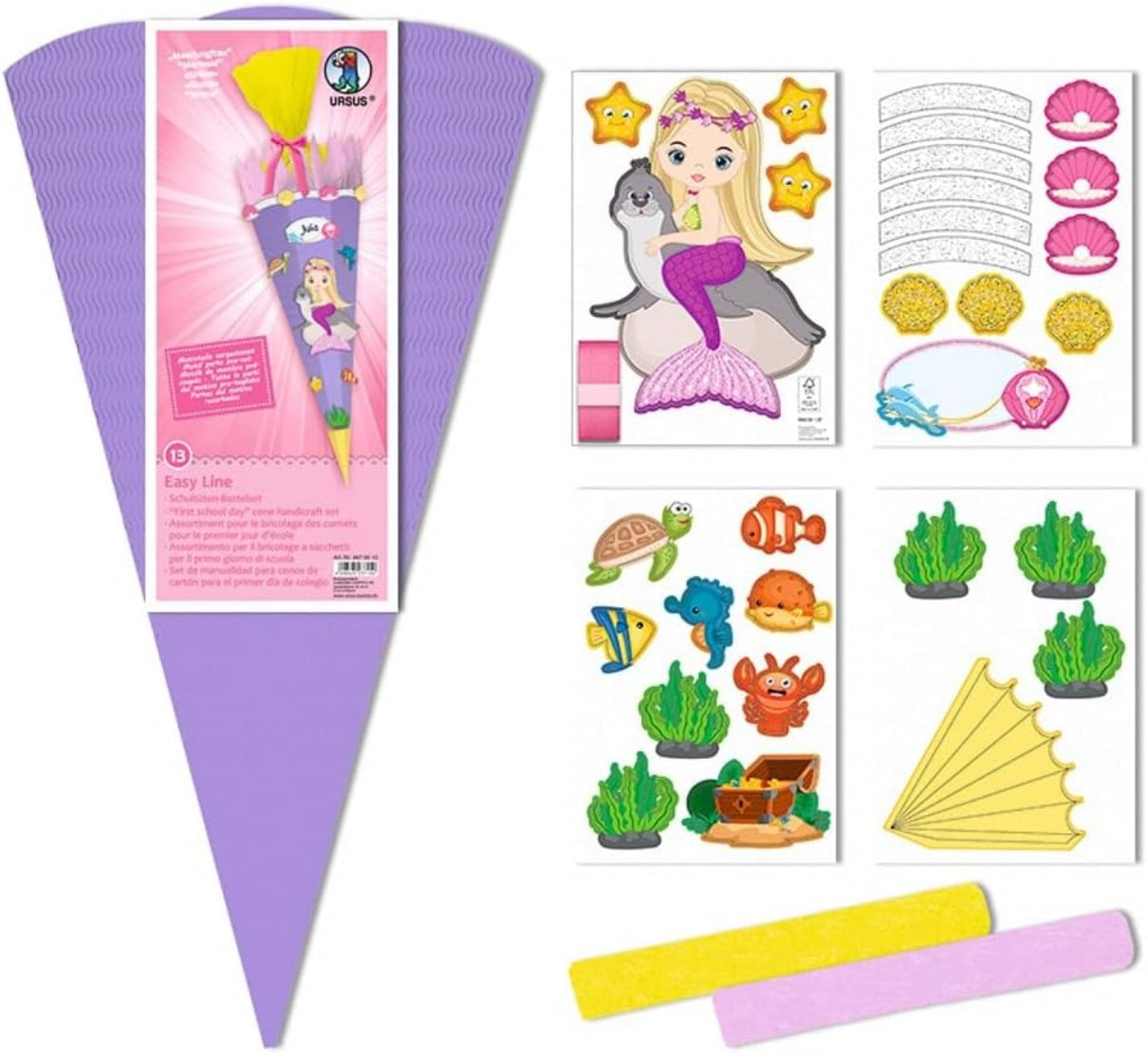 Ursus Schultüten-Bastelset Meerjungfrau 68 cm