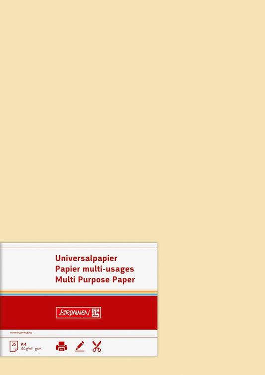 BRUNNEN Universalpapier A4 Chamois 120g/m² Matt - 35 Blatt
