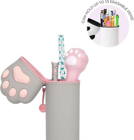 LEGAMI Kawaii 2-in-1 Federmappe & Stifthalter – Kitty Paw