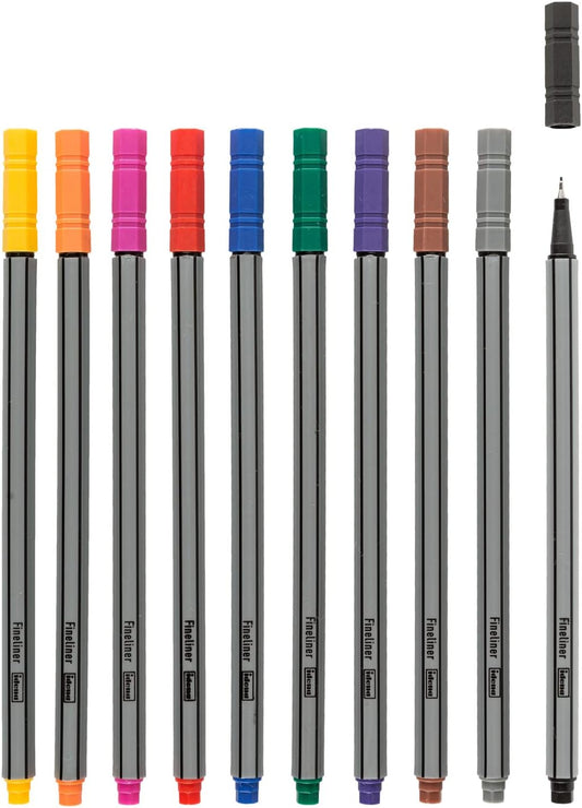 Idena Fineliner Set 0,4mm - 10 Stück