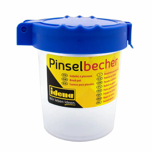 Idena Pinselbecher mit Deckel - Perfekt für sauberes Malen ohne Kleckern