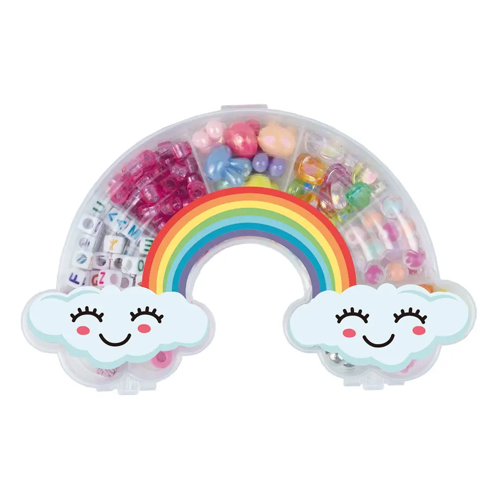 LENA Fädelperlen Dose - Einhorn, Schmetterling, Regenbogen