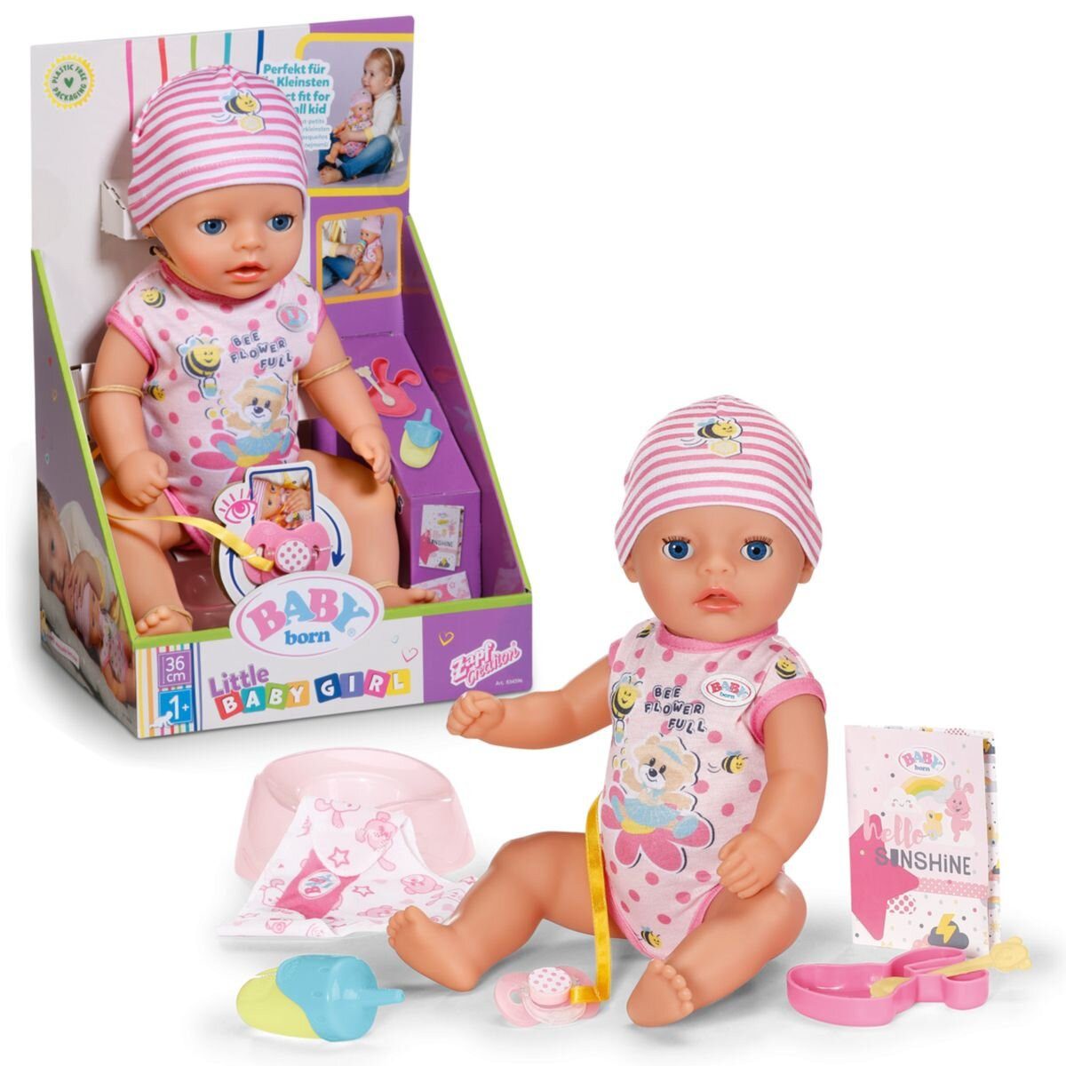 BABY born Little Baby Girl 36 cm – Puppe mit Zubehör