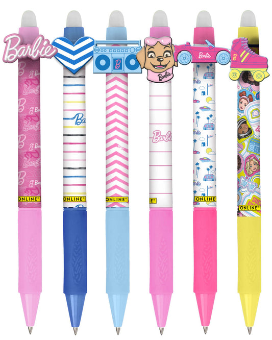 Barbie 1x Gelschreiber radierbar blau 0,7mm (Rollschuh)