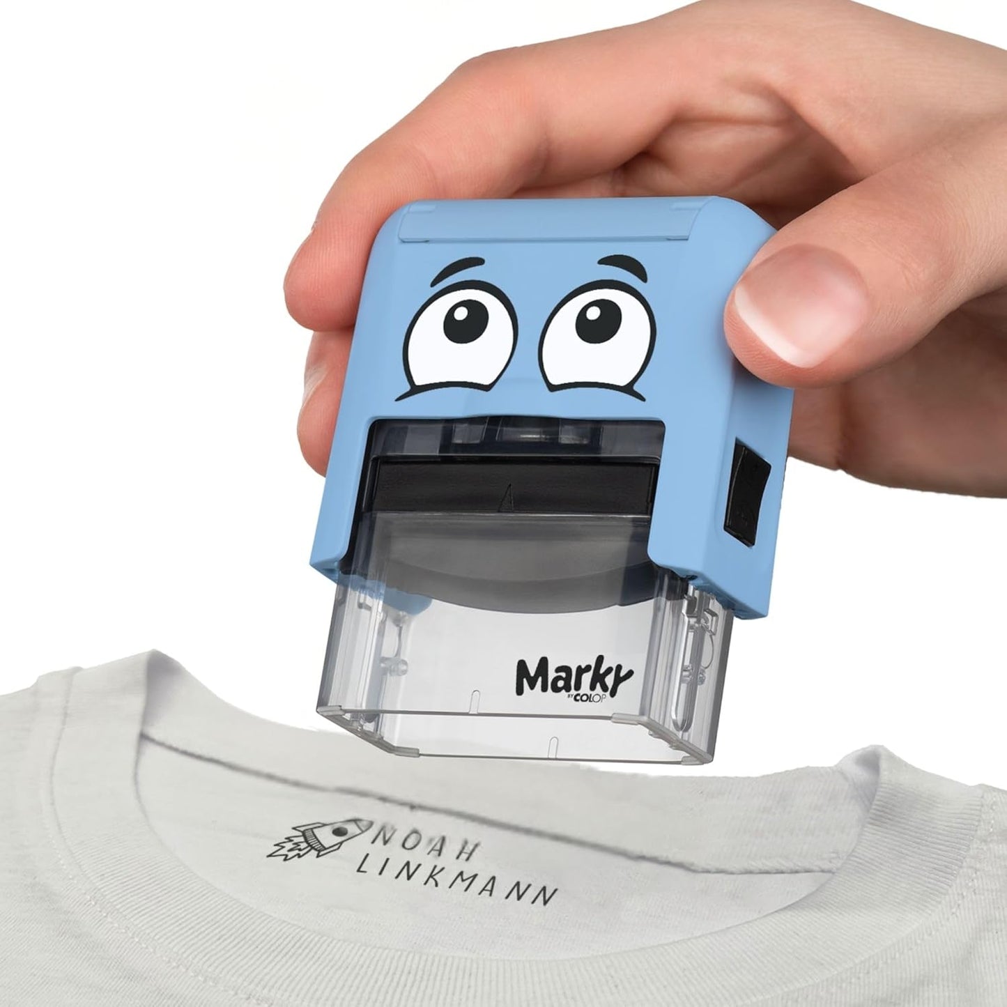 COLOP MARKY Stempel-Set Blau - Textilstempel für Kinder