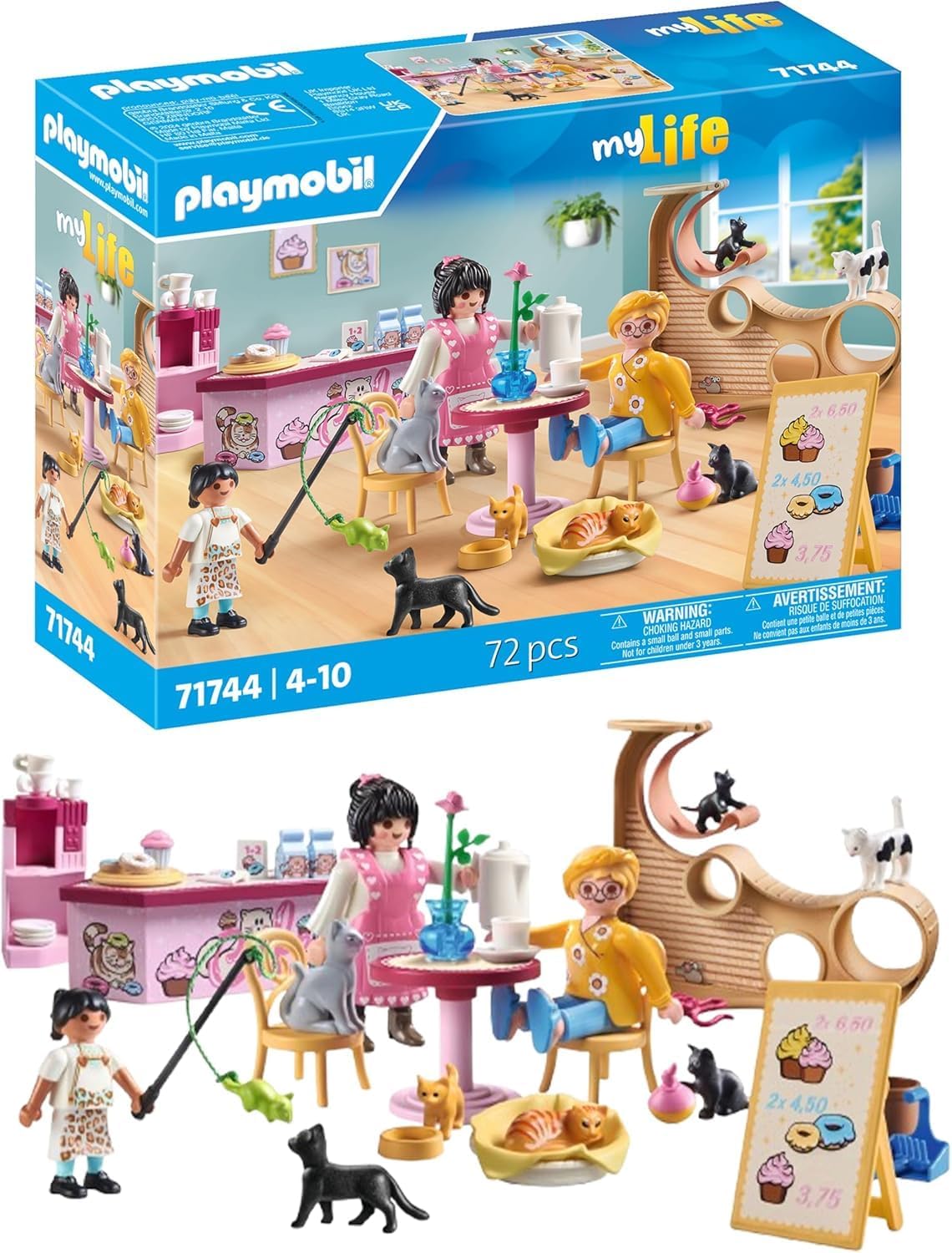 PLAYMOBIL® 71744 Katzencafé – Spielset mit Figuren & Katzen