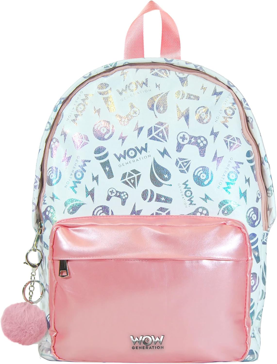 WOW GENERATION Rucksack Rose/Weiß 39cm – Einzigartig Sein!