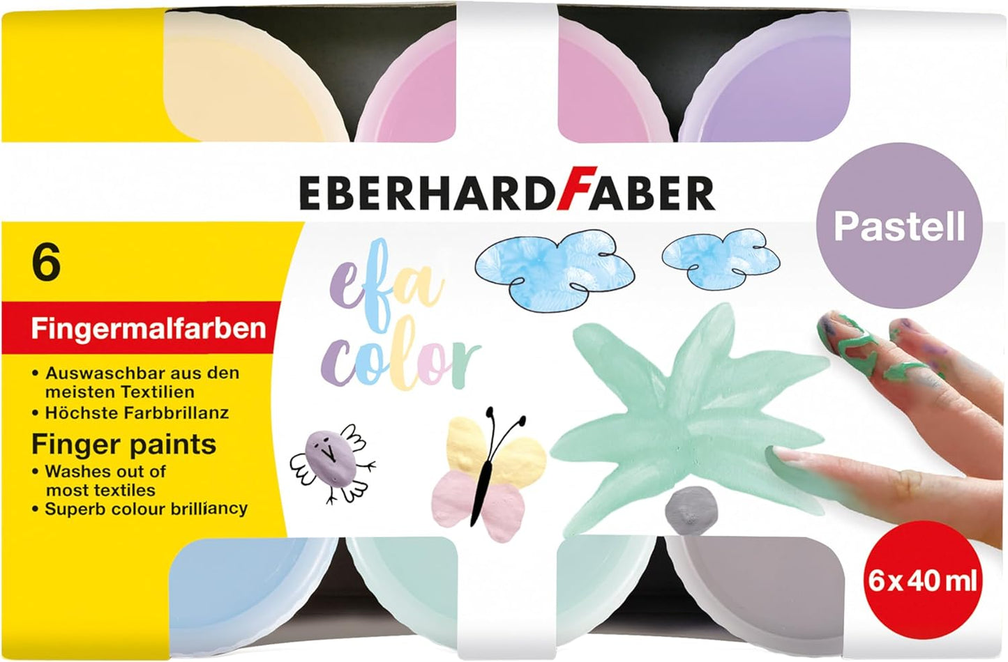 Eberhard Faber Fingerfarben Pastell 6er-Set