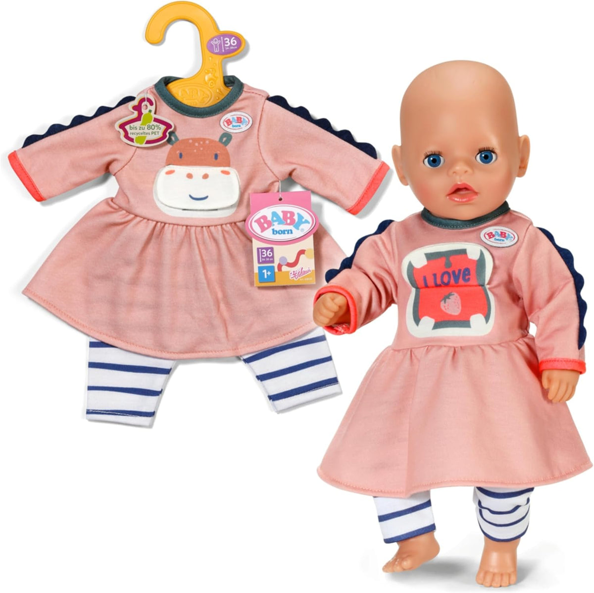 Zapf Creation BABY born Dschungelkleid mit Leggings für 36 cm
