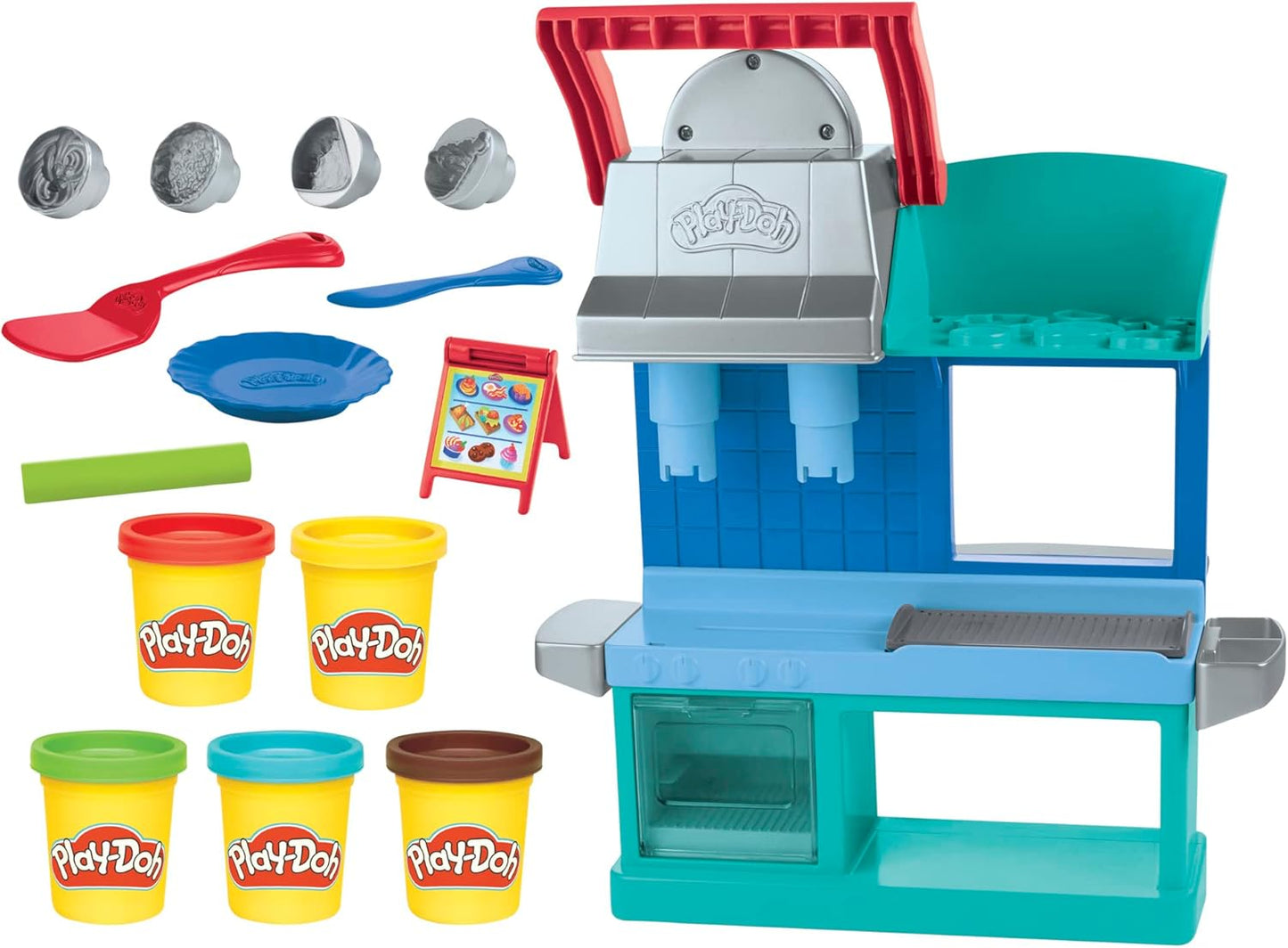 Play-Doh Kreativbox Buntes Restaurant - 30+ Werkzeuge & Knete