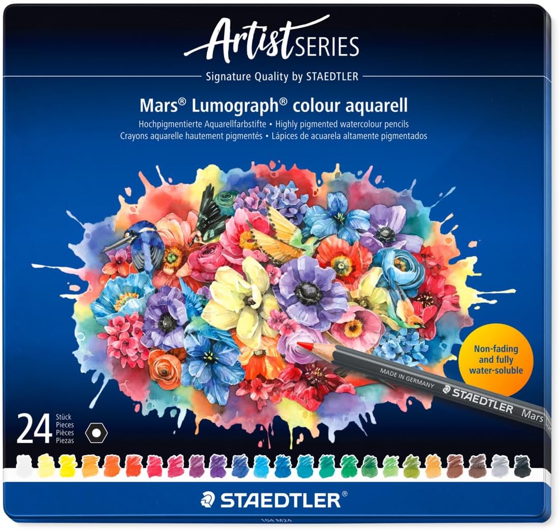 STAEDTLER Aquarell-Farbstifte Mars 24er Metalletui PEFC