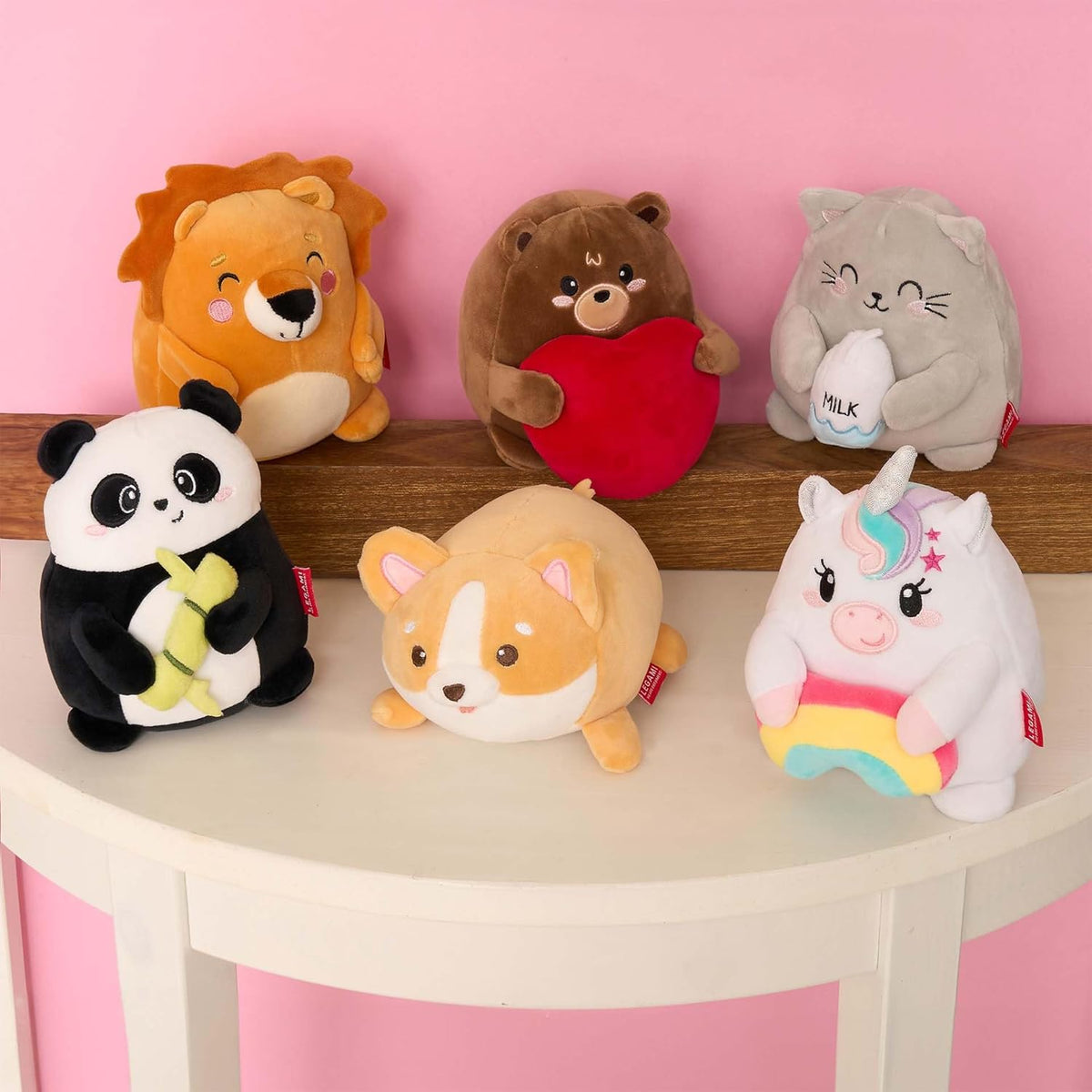 Legami Super Soft! Mini Plüschtier Unicorn mit ID-Karte