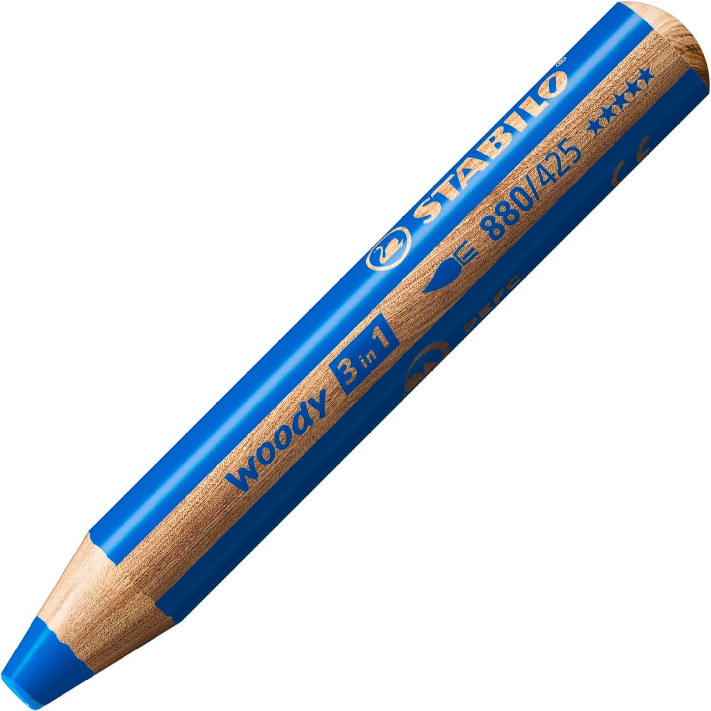 STABILO woody 3in1 Buntstift Mittelblau 10 cm