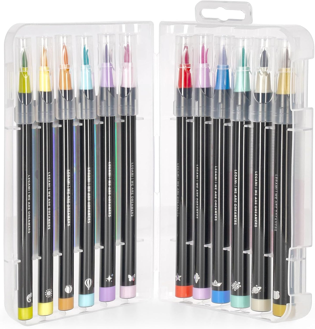 Legami Brush Markers 12er Set Pinselstife – Pastel Colours