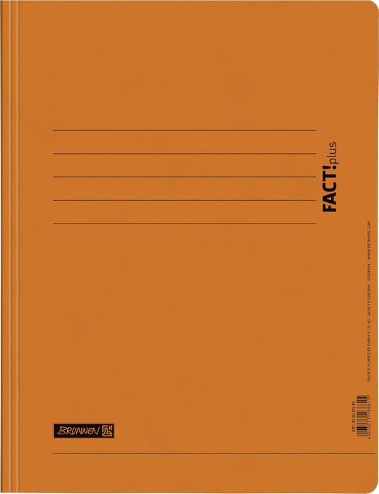 BRUNNEN FACT!plus Spiralhefter A4 - Premium Pressspankarton Orange