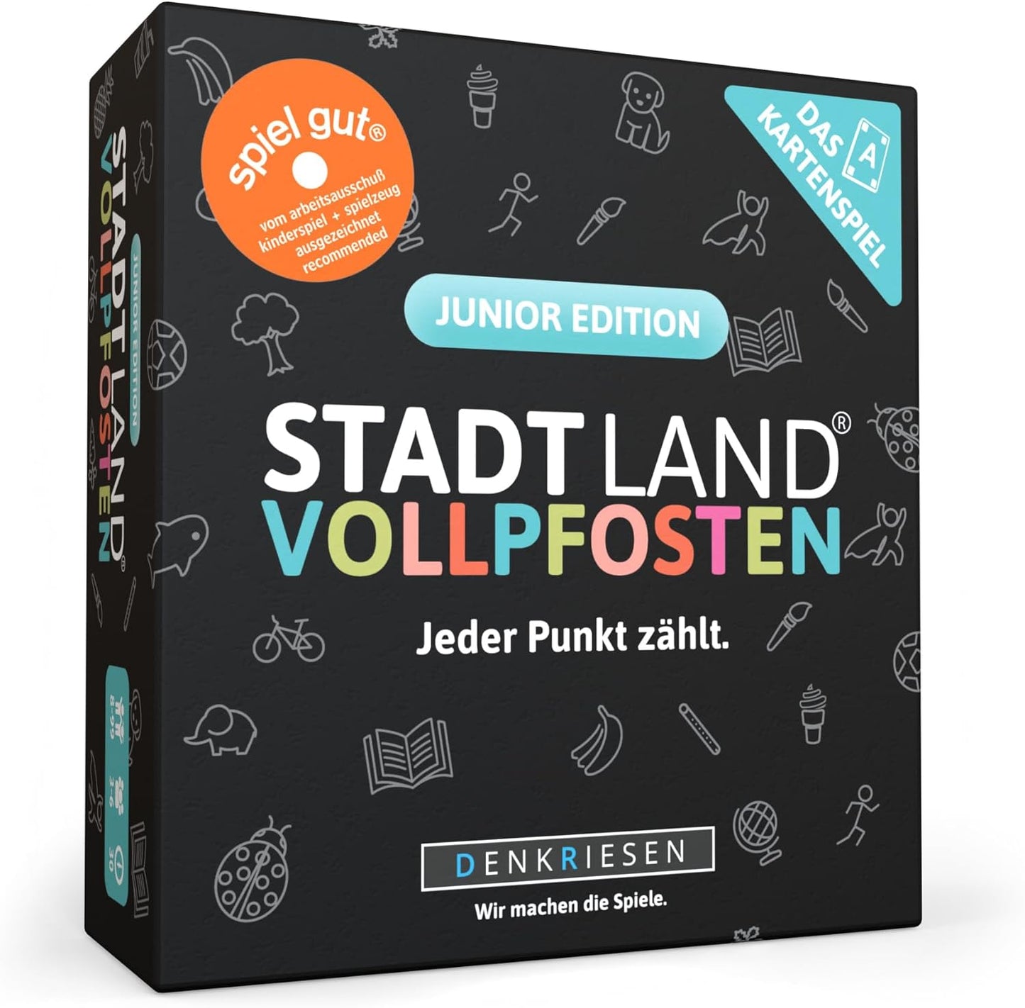 DENKRIESEN Stadt Land Vollpfosten Junior - Kartenspiel