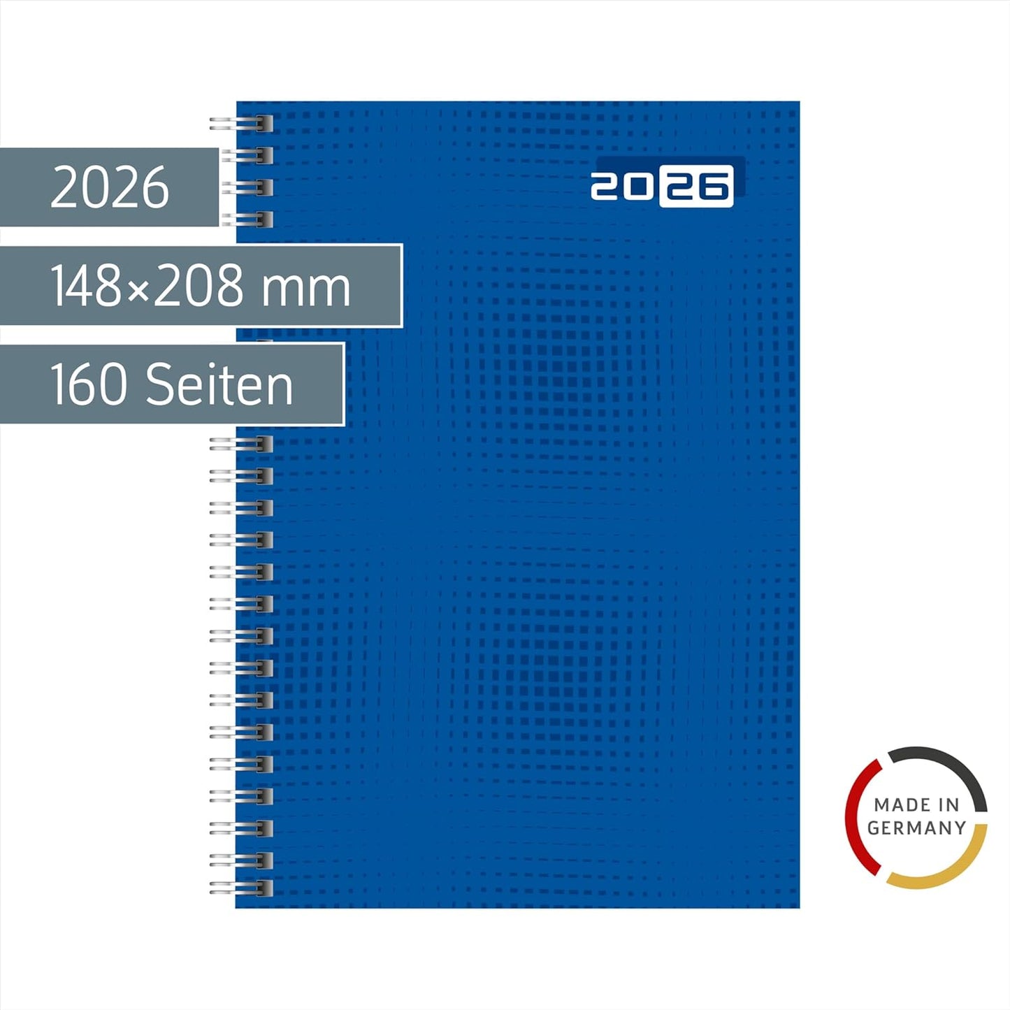 Kalender 2026 - Wochenplaner mit Wire-O-Bindung (148×208mm)