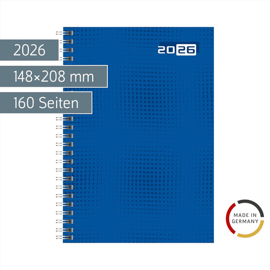 Kalender 2026 - Wochenplaner mit Wire-O-Bindung (148×208mm)