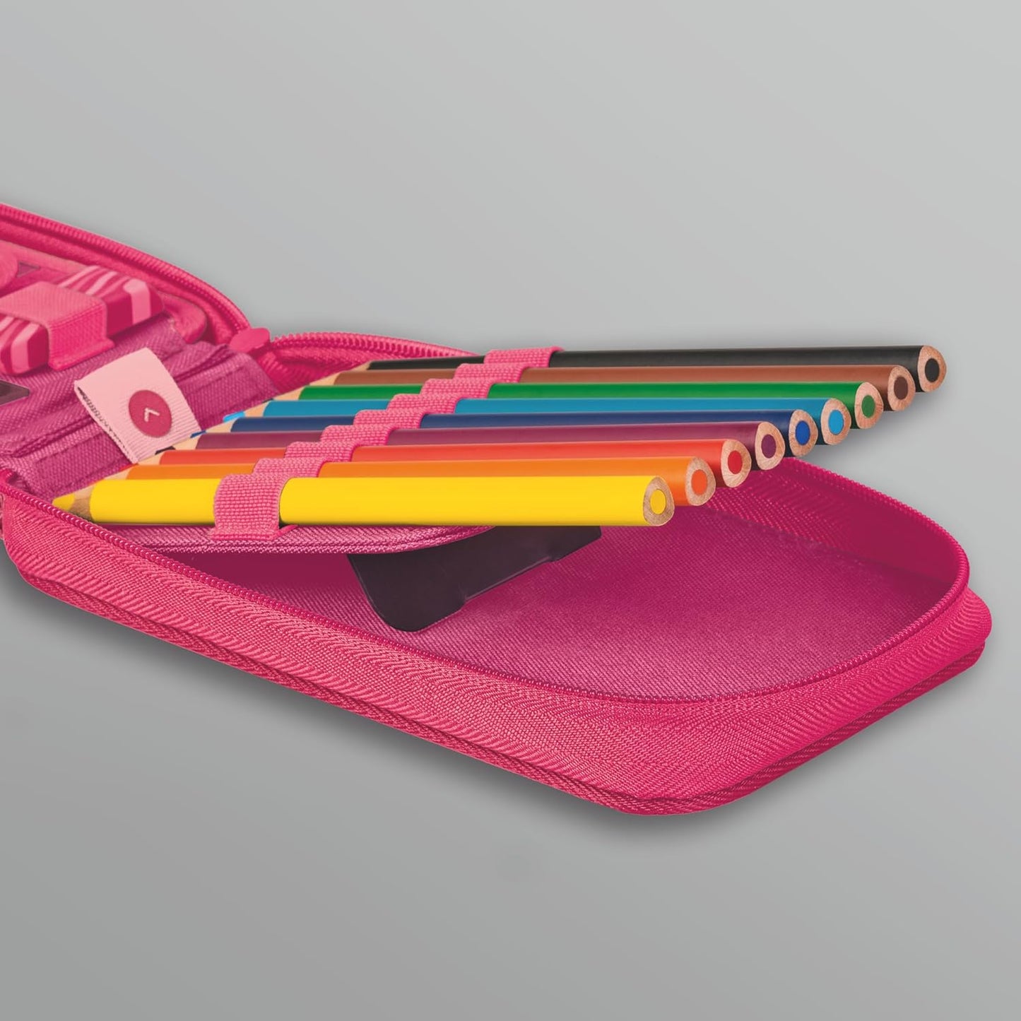 Brunnen Federmäppchen 1 RV gefüllt Tulip 9 Buntstifte