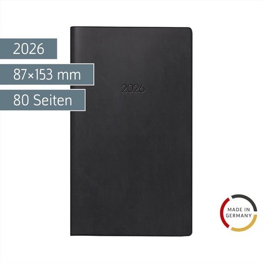 Taschenkalender 2026 Modell 758 - Kompakter Wochenplaner mit auswechselbarer Einlage