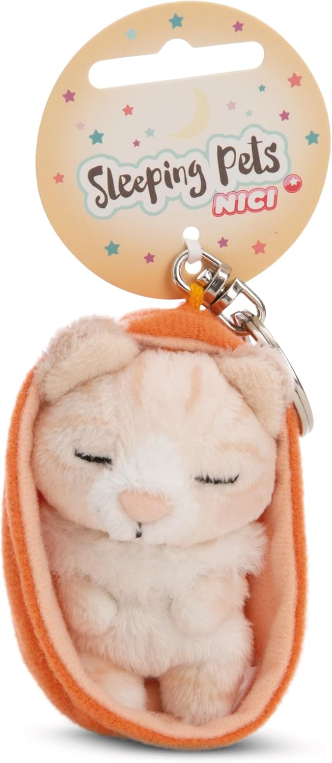 NICI Sleeping Pets Schlüsselanhänger Katze 8 cm