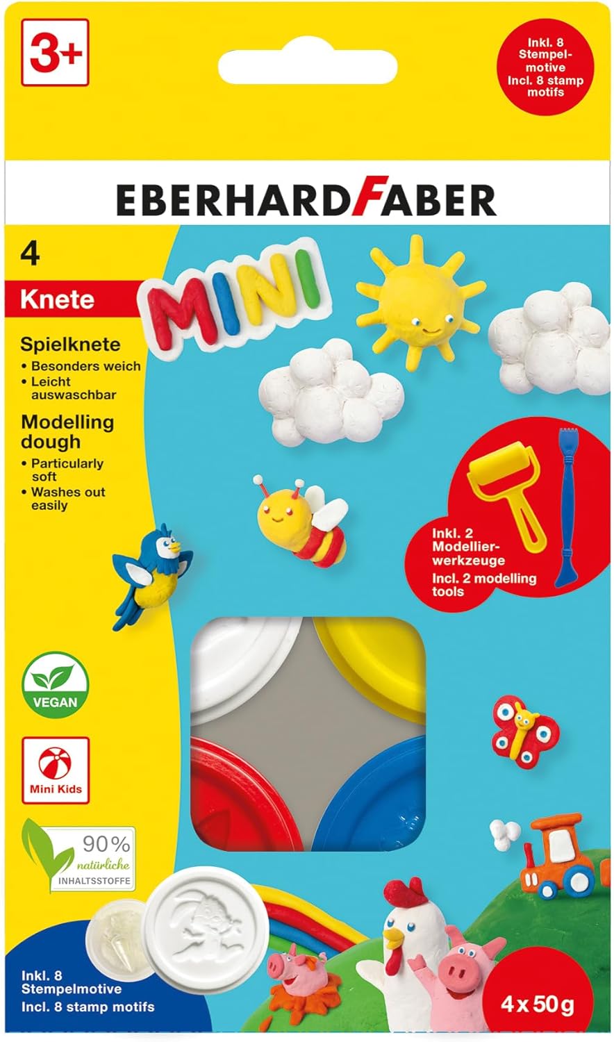 Eberhard Faber Spielknete Basisfarben 4er-Set