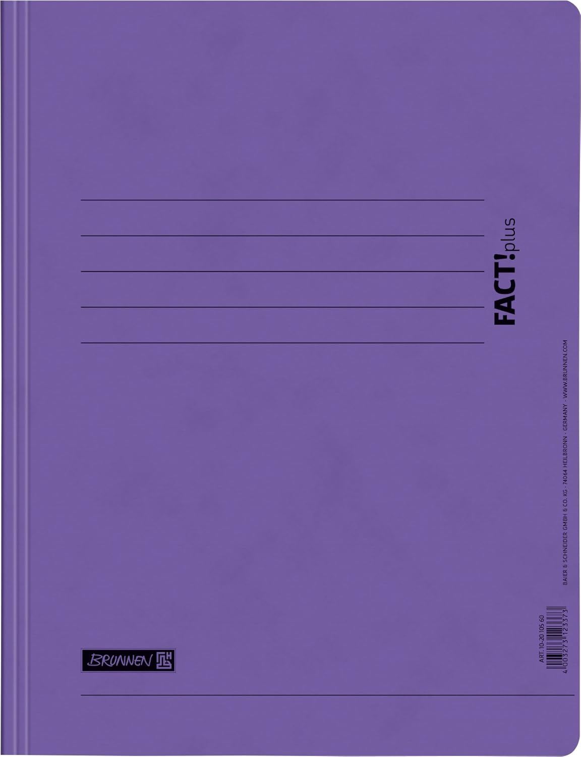BRUNNEN FACT!plus Spiralhefter A4 - Professioneller Pressspankarton Schnellhefter violett