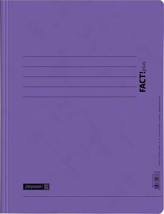 BRUNNEN FACT!plus Spiralhefter A4 - Professioneller Pressspankarton Schnellhefter violett