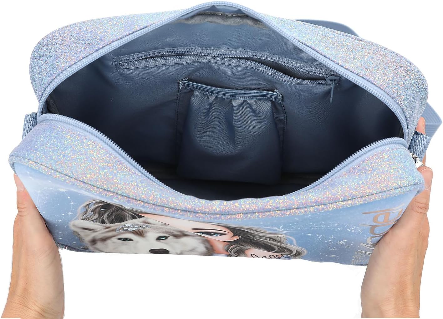 TOPModel Umhängetasche Wolf - Glitzer & Stimmungsanhänger