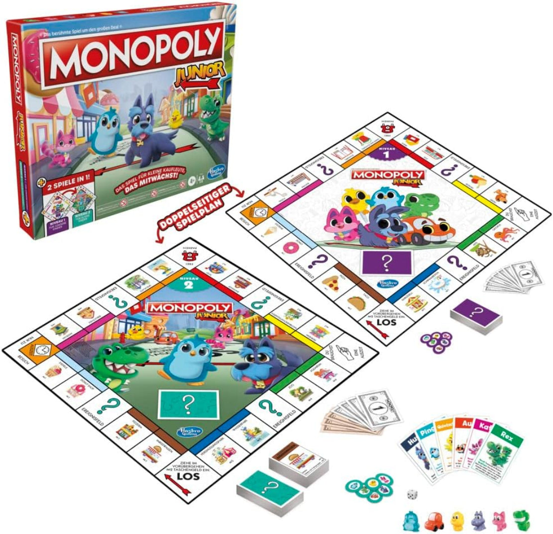 Monopoly Junior 2in1 - Brettspiel für Kinder ab 5 Jahren